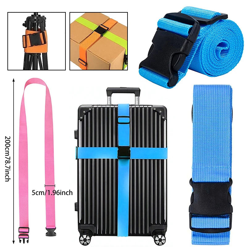 Secure Adjustable Luggage Strap with Combination Lock