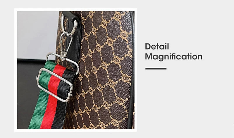 Large Capacity Women's Travel Duffel Tote with Plaid Design