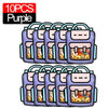 Ten purple cartoon backpack goodie bags for kids party favors