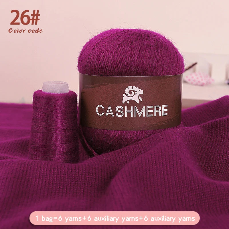 Premium 100% Cashmere Yarn 6-Skein Set for Knitting