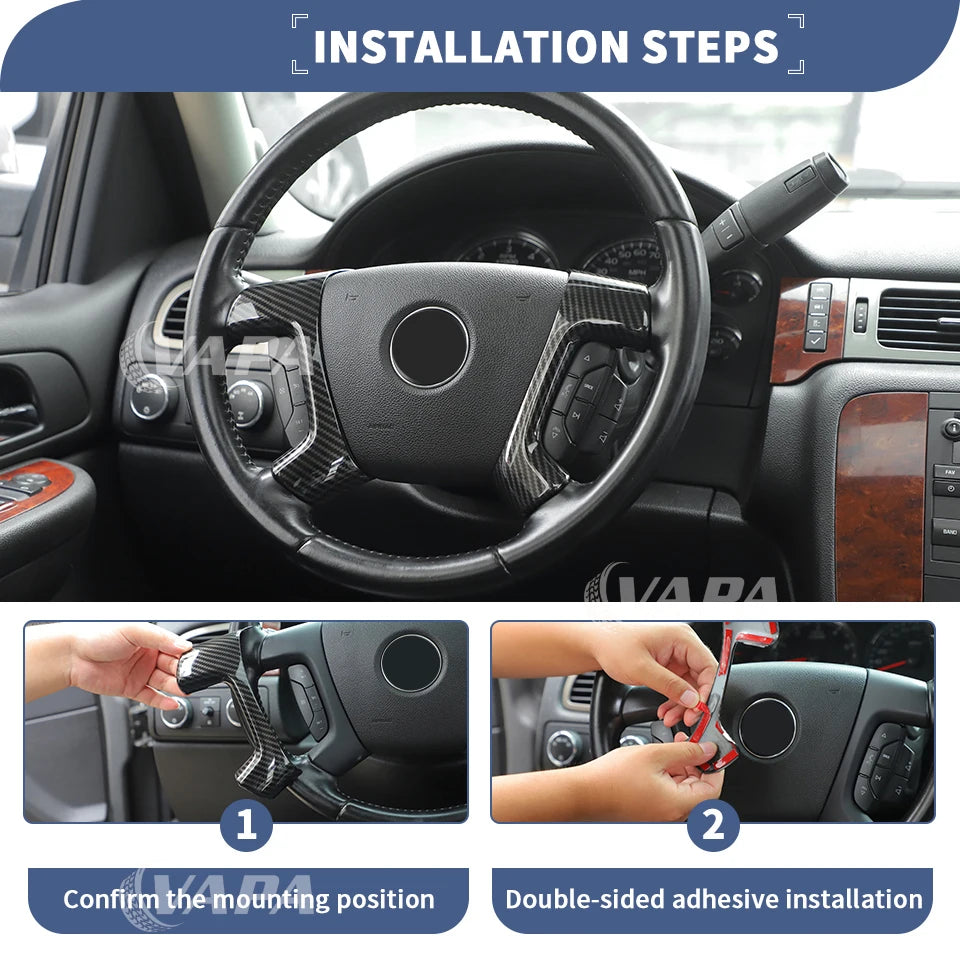Car Steering Wheel Trim Cover for Chevrolet Suburban, Tahoe, Avalanche & GMC Sierra (2007-2013)