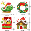 Mini Christmas Tree Building Block Set with Santa, Snowman & Elk