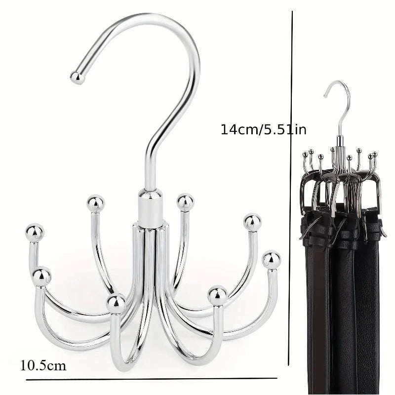 Rotatable Stainless Steel Belt Organizer Hanger