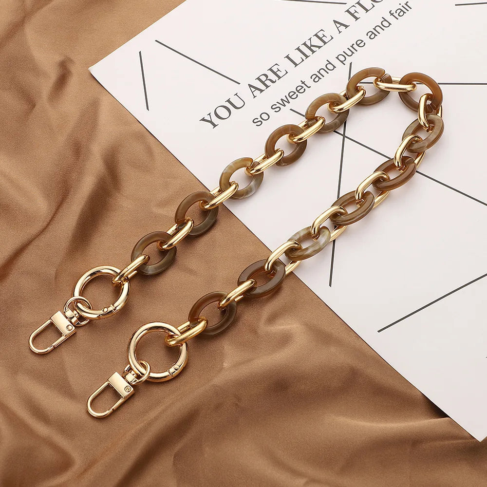 Acrylic Resin Chain Bag Strap for Purses and Crossbody Bags