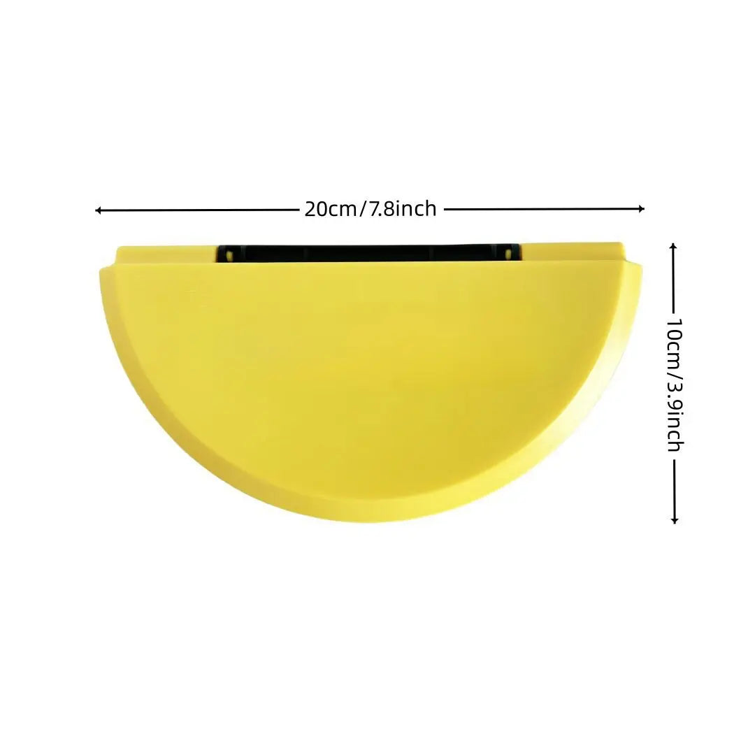 Yellow handheld tortilla and sandwich sealer with dimensions 20cm by 10cm.