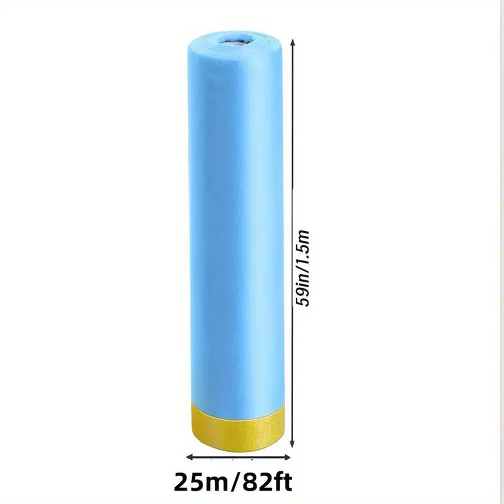 A roll of light blue pre-taped masking film for painting projects, measuring 59 inches long.