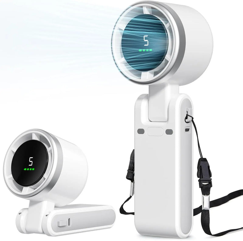Tragbarer Turbo-Handventilator mit Digitaldisplay