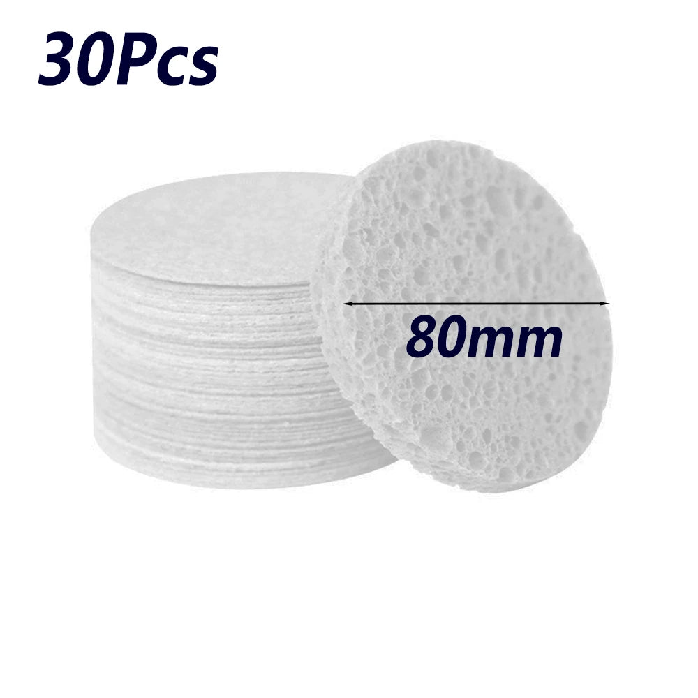 A stack of white puffy texture painting paper, with one sheet showing an 80mm dimension.