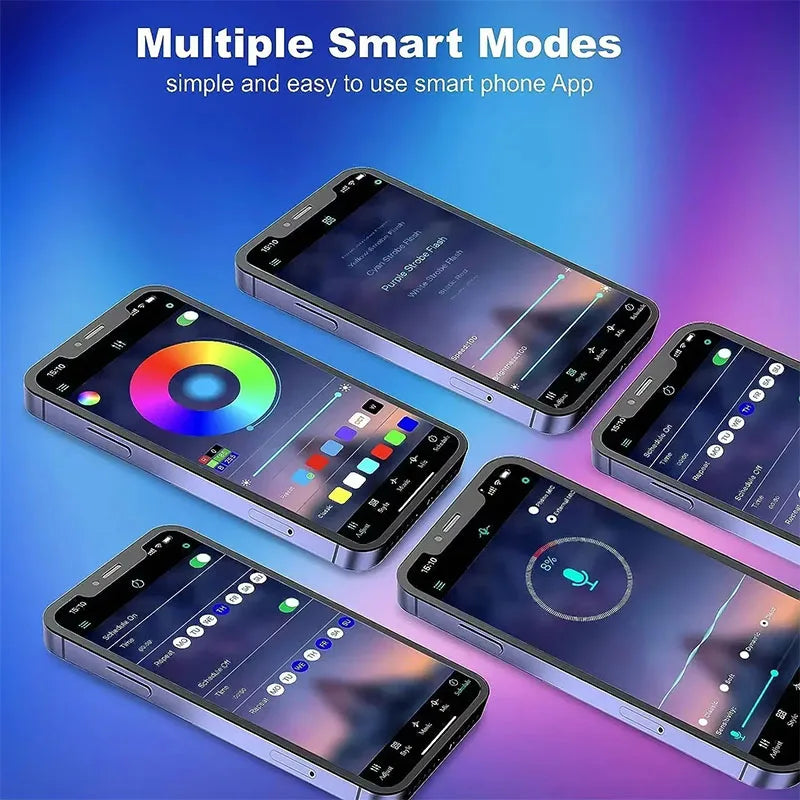 شريط إضاءة LED RGB يتم التحكم به عبر البلوتوث