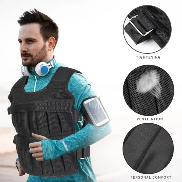 Adjustable Weighted Exercise Vest for Strength Training & Cardio