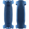 A blue silicone protective case for a JBL Charge 6 speaker shown from the back.