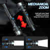 Rechargeable LED Flashlight with Digital Display and Zoom