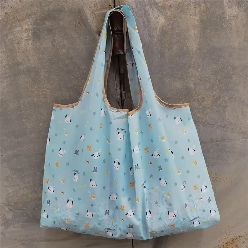Foldable Eco-Friendly Shopping Bag with Cartoon Print