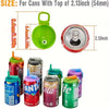 A collection of reusable drink can lids and straws for various cans, demonstrating a size reference.