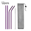Reusable Stainless Steel Drinking Straws with Cleaning Brush