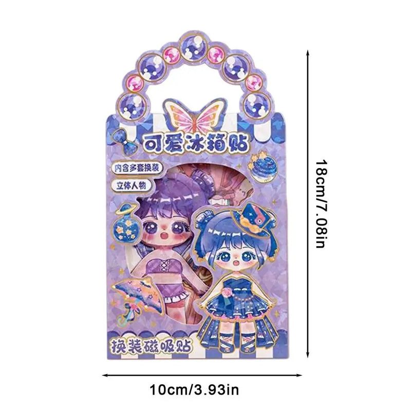 Magnetic Dress-Up Doll Set with Stand
