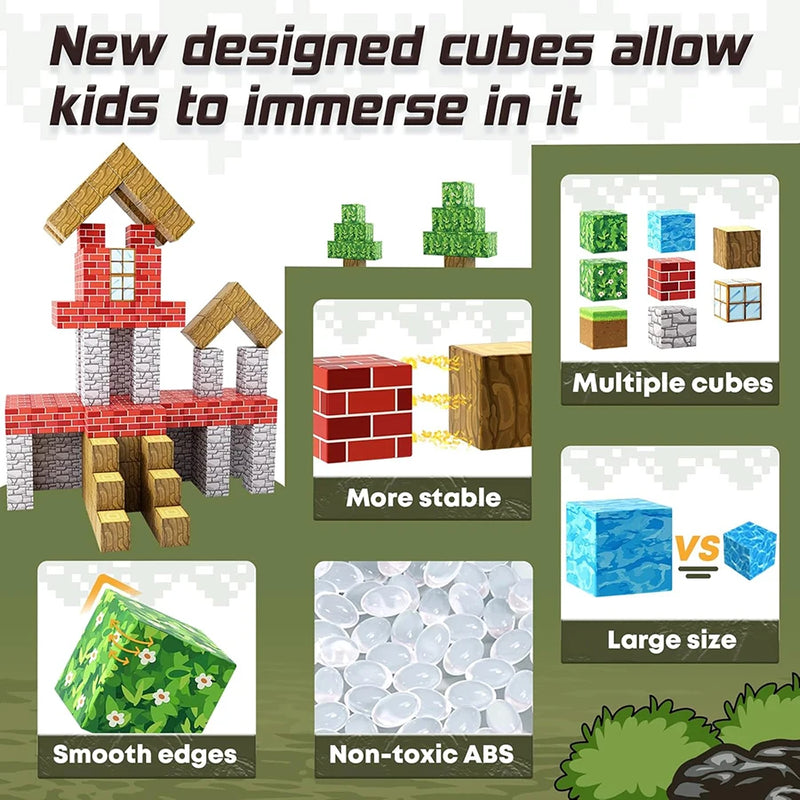 Bloques de Construcción Magnéticos - Edición Mundo Minero