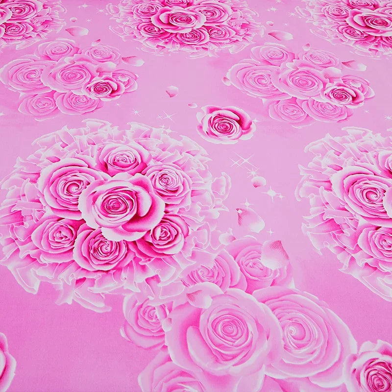 Lace-Trimmed Bed Skirt with Printed Design
