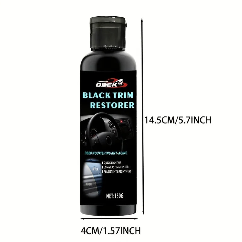 Premium Plastic & Rubber Restorer with Deep Black Gloss Finish