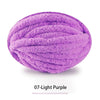 A ball of 07-Light Purple extra thick chenille yarn for hand knitting