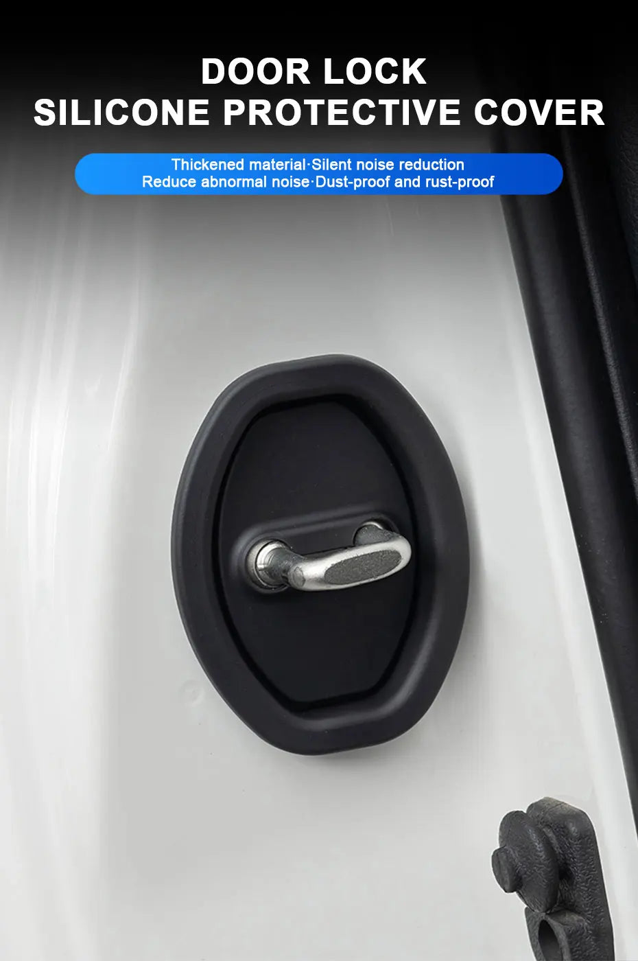 Silicone Car Door Lock Protector Covers (Set of 4)