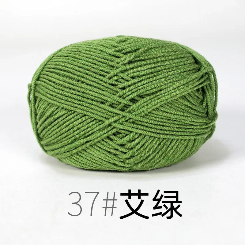 4-Ply Soft Cotton Blend Yarn for Knitting and Crochet