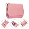 Women's RFID-Blocking Leather Wallet with Keychain and Coin Pocket
