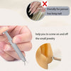 Stainless steel ball grabber tool used to screw on and off small jewelry.