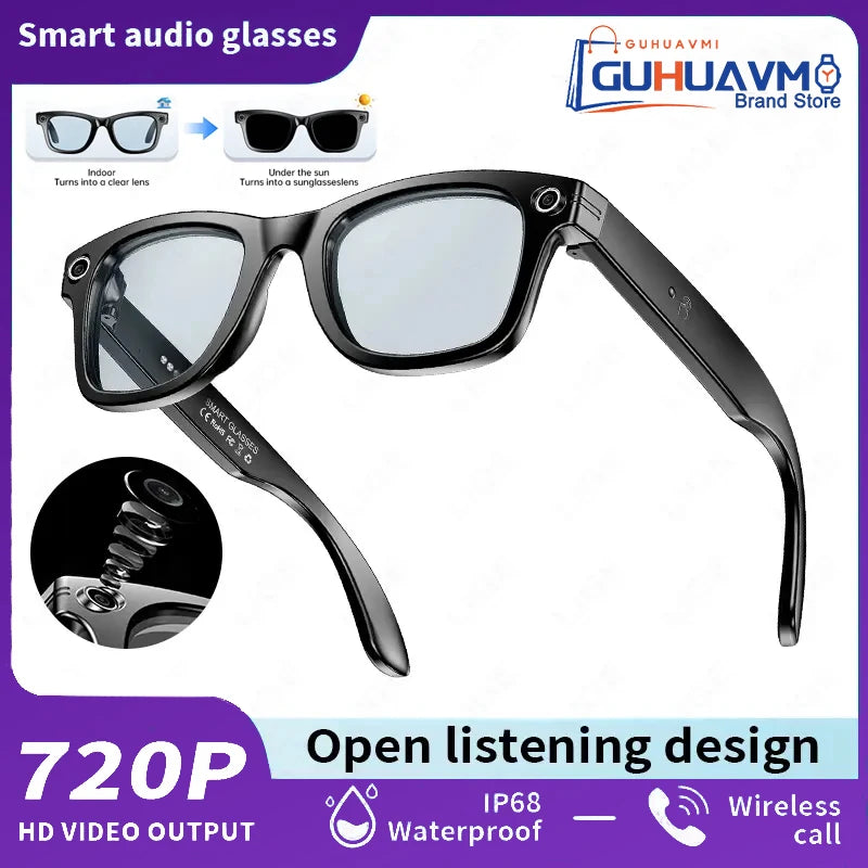 AI Smart Glasses with Camera & Bluetooth