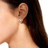 Round Cut Moissanite Stud Earrings in Sterling Silver