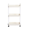 3-Tier Plastic Utility Cart with Lockable Wheels