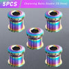Five pieces of double titanium alloy chainring bolts, 10.5mm, for mountain and road bikes.