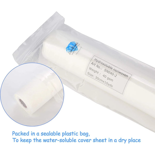 Water-Soluble Embroidery Stabilizer for Delicate Fabrics