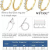 4-Piece Gold-Plated Stacking Ring Set with Cubic Zirconia