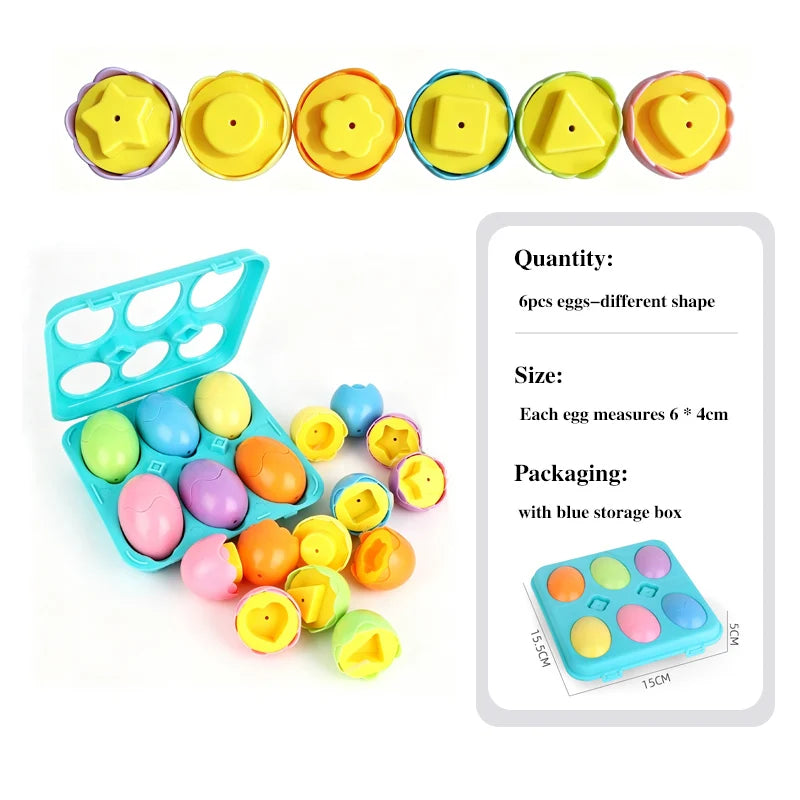 Montessori Shape-Matching Egg Puzzle Set for Toddlers