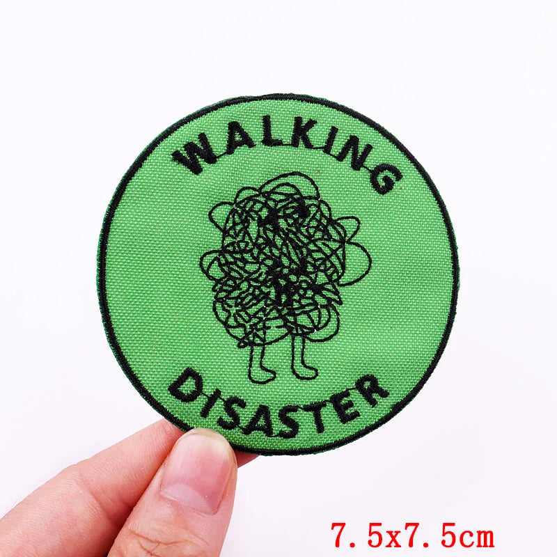 Encouraging Embroidered Iron-On Patches for Jackets, Jeans & Bags