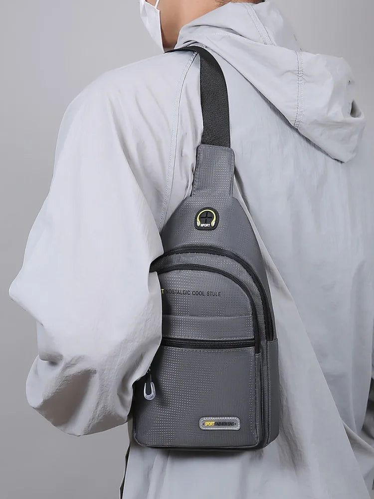 Men's Casual Crossbody Sling Bag with Multiple Pockets