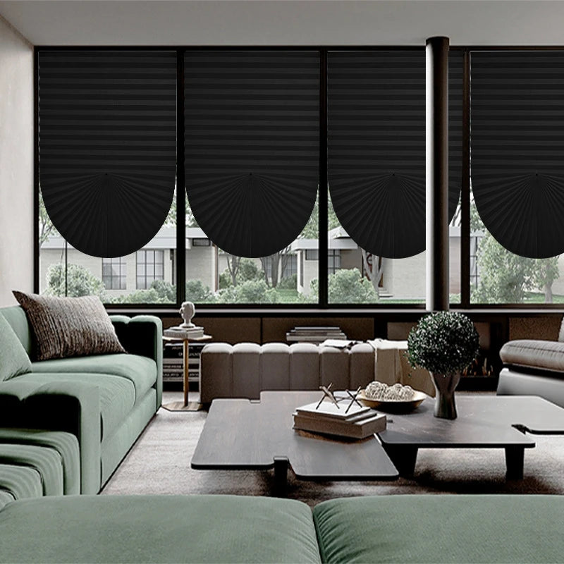 Self-Adhesive Pleated Blackout Blinds
