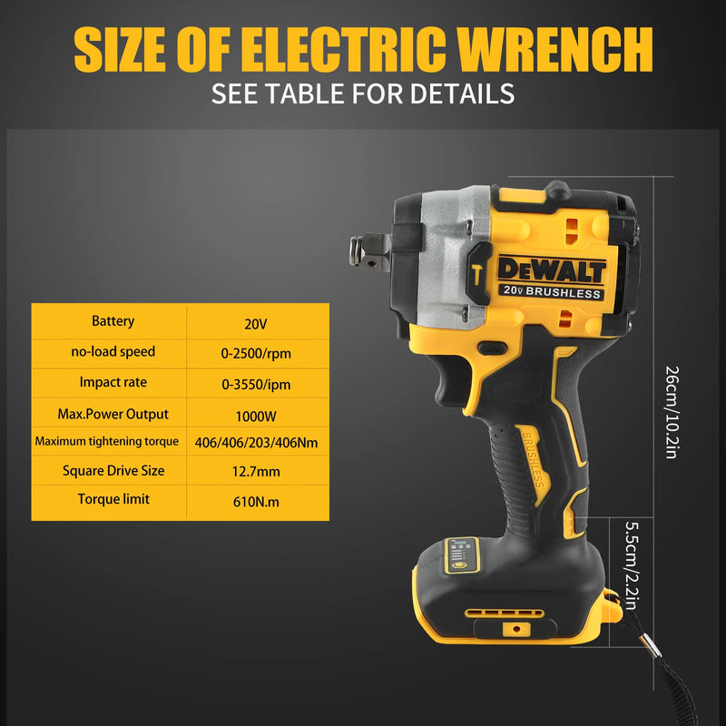 DEWALT DCF921 Atomic 20V MAX* Cordless Impact Wrench (Tool Only)