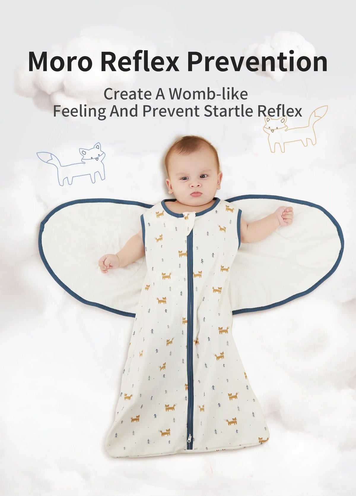 Lightweight Cotton Baby Sleeping Bag for Newborns