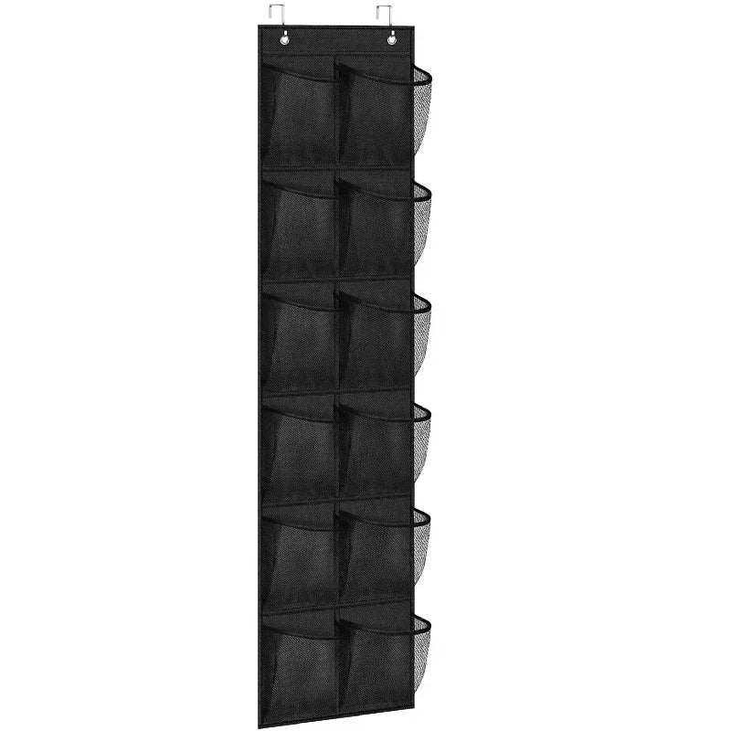 Over-the-Door Hanging Shoe Organizer with Mesh Pockets