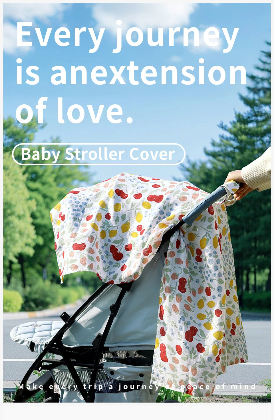Breathable Baby Car Seat Cover & Sunshade Canopy