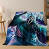 Ghost Face Horror Character Flannel Throw Blanket