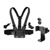 Adjustable Chest Strap Phone Clip Holder for Action Cameras and Smartphones