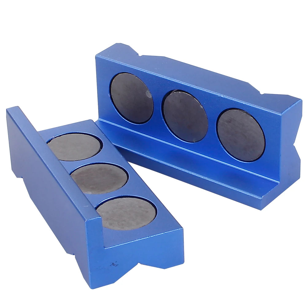 Magnetic Aluminum Vise Jaw Inserts for Machinists