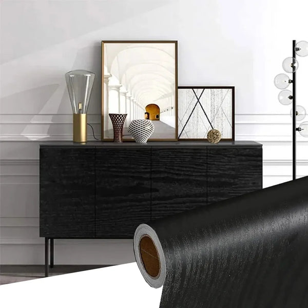 Self-Adhesive Wood Grain Vinyl Wrap for Furniture & Cabinets