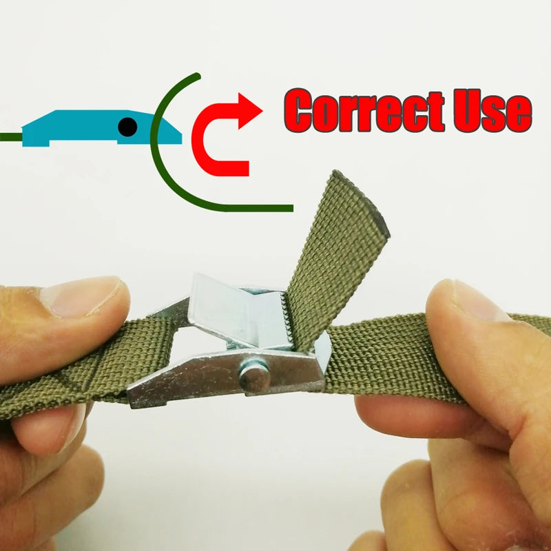Heavy-Duty 2-Meter Cargo Straps with Buckle