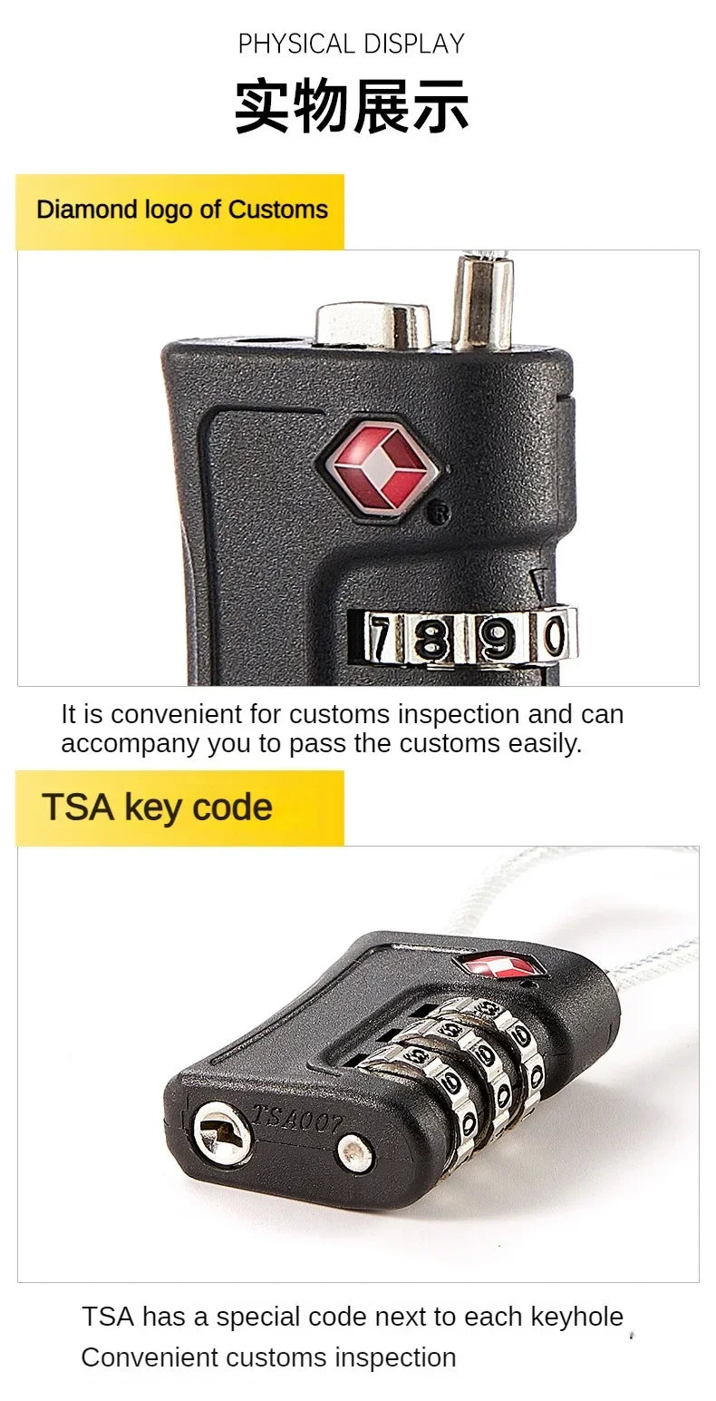 TSA-Approved 3-Digit Combination Lock for Luggage