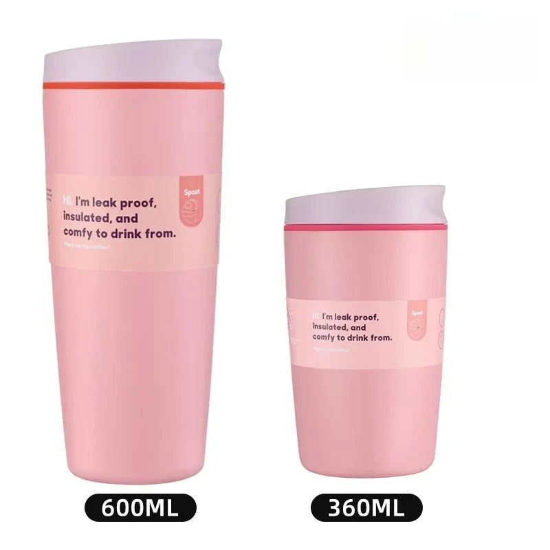 Double-Wall Insulated Coffee Tumbler with Leak-Resistant Lid