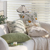 Embroidered Floral Cotton Cushion Cover – 18x18 Inches